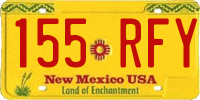 NM license plate 155RFY