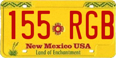NM license plate 155RGB