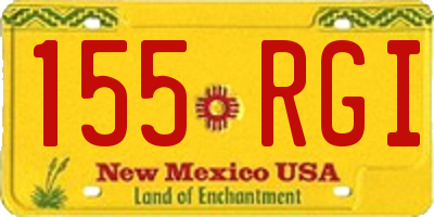 NM license plate 155RGI