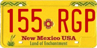 NM license plate 155RGP