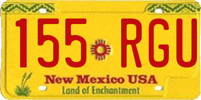 NM license plate 155RGU