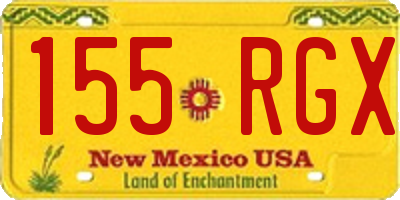 NM license plate 155RGX
