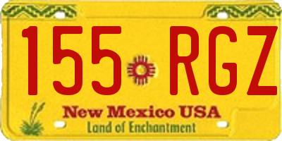 NM license plate 155RGZ