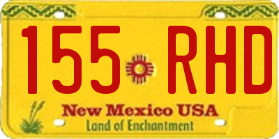 NM license plate 155RHD