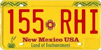 NM license plate 155RHI