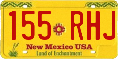 NM license plate 155RHJ