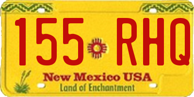 NM license plate 155RHQ