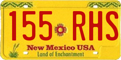 NM license plate 155RHS