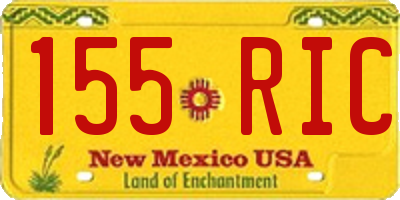 NM license plate 155RIC