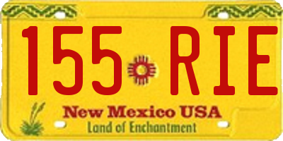NM license plate 155RIE