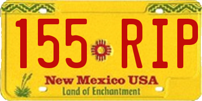 NM license plate 155RIP