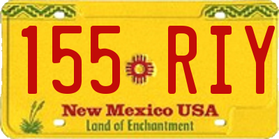 NM license plate 155RIY