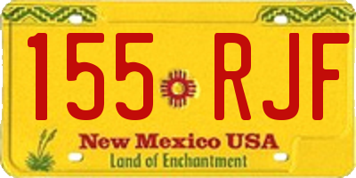 NM license plate 155RJF