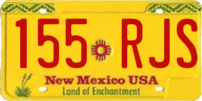 NM license plate 155RJS