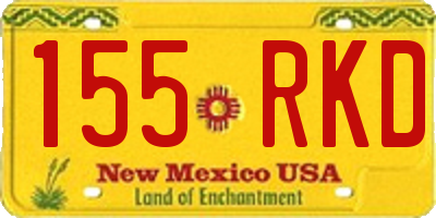 NM license plate 155RKD