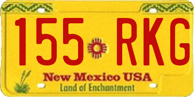 NM license plate 155RKG