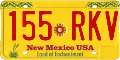 NM license plate 155RKV