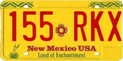 NM license plate 155RKX