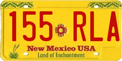 NM license plate 155RLA