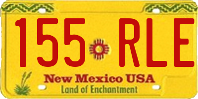 NM license plate 155RLE