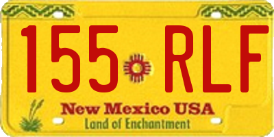 NM license plate 155RLF