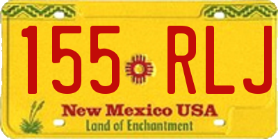 NM license plate 155RLJ