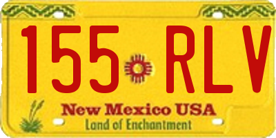 NM license plate 155RLV