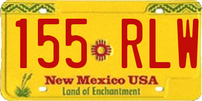 NM license plate 155RLW