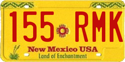 NM license plate 155RMK