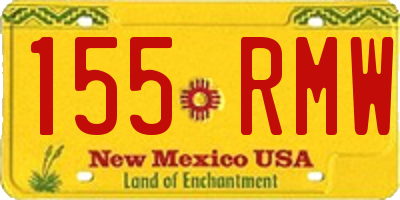 NM license plate 155RMW