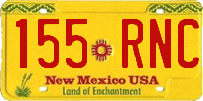 NM license plate 155RNC