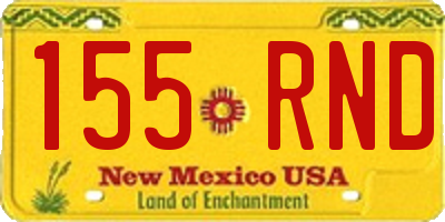 NM license plate 155RND