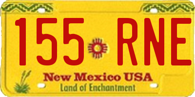 NM license plate 155RNE