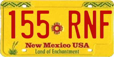 NM license plate 155RNF