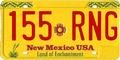 NM license plate 155RNG