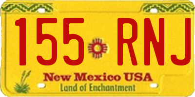 NM license plate 155RNJ