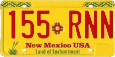 NM license plate 155RNN