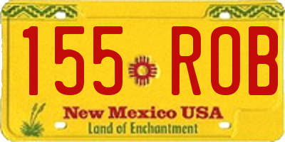 NM license plate 155ROB
