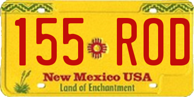 NM license plate 155ROD