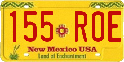 NM license plate 155ROE
