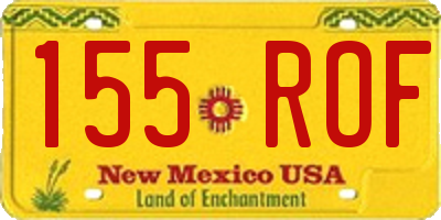 NM license plate 155ROF