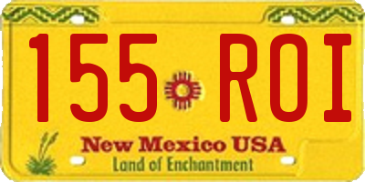 NM license plate 155ROI