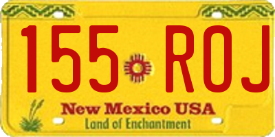 NM license plate 155ROJ