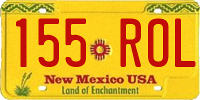 NM license plate 155ROL