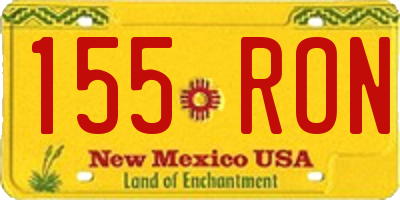 NM license plate 155RON