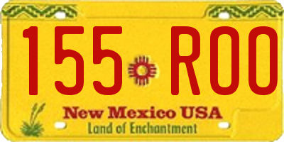 NM license plate 155ROO