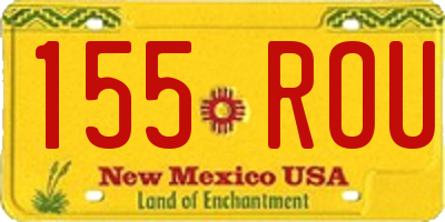 NM license plate 155ROU