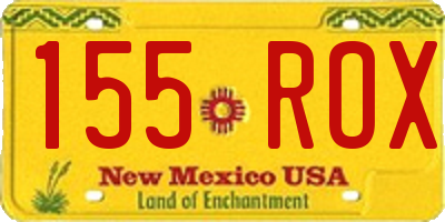 NM license plate 155ROX