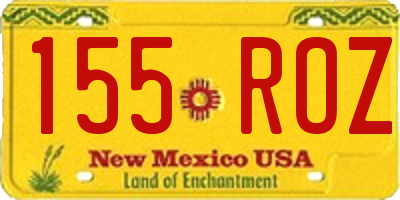 NM license plate 155ROZ