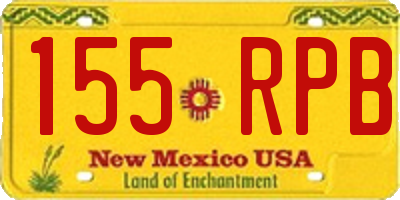 NM license plate 155RPB